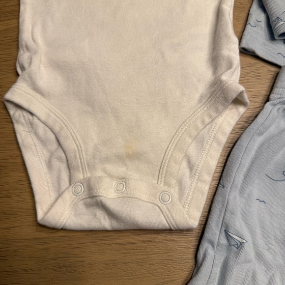 Baby Blue and Cream nautical 3pc Outfit Set - Picture 2 of 7